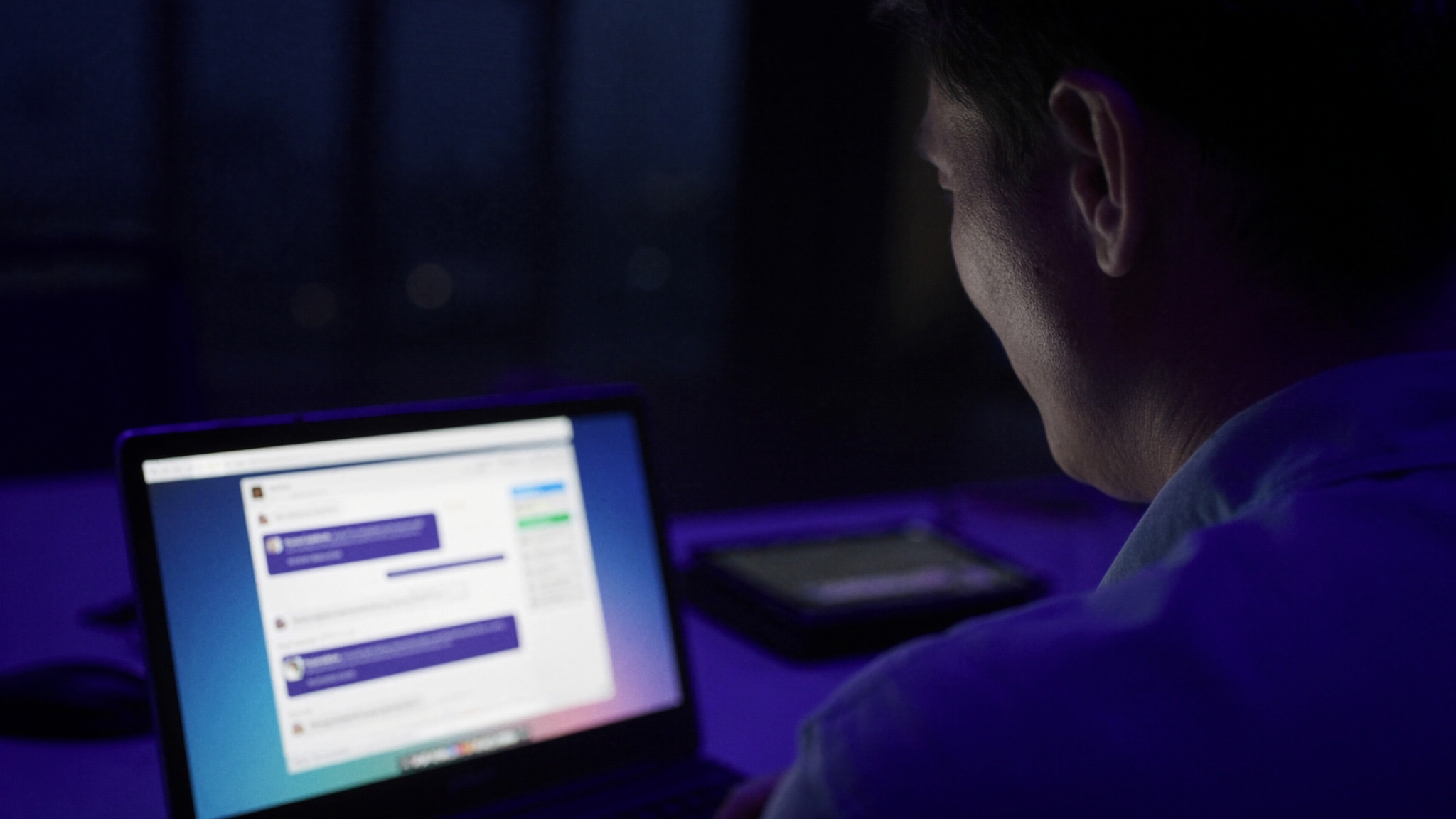 A founder reviewing Michael's work in Slack late in the evening